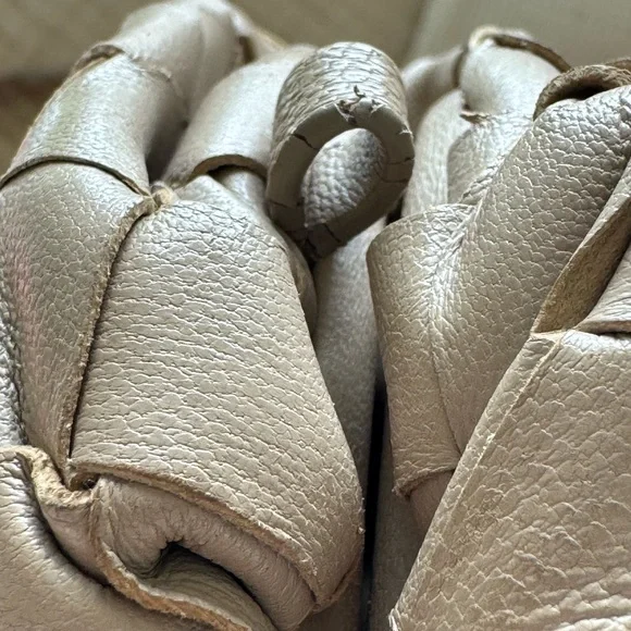 Taupe Woven Leather Clutch - Picture 10 of 14